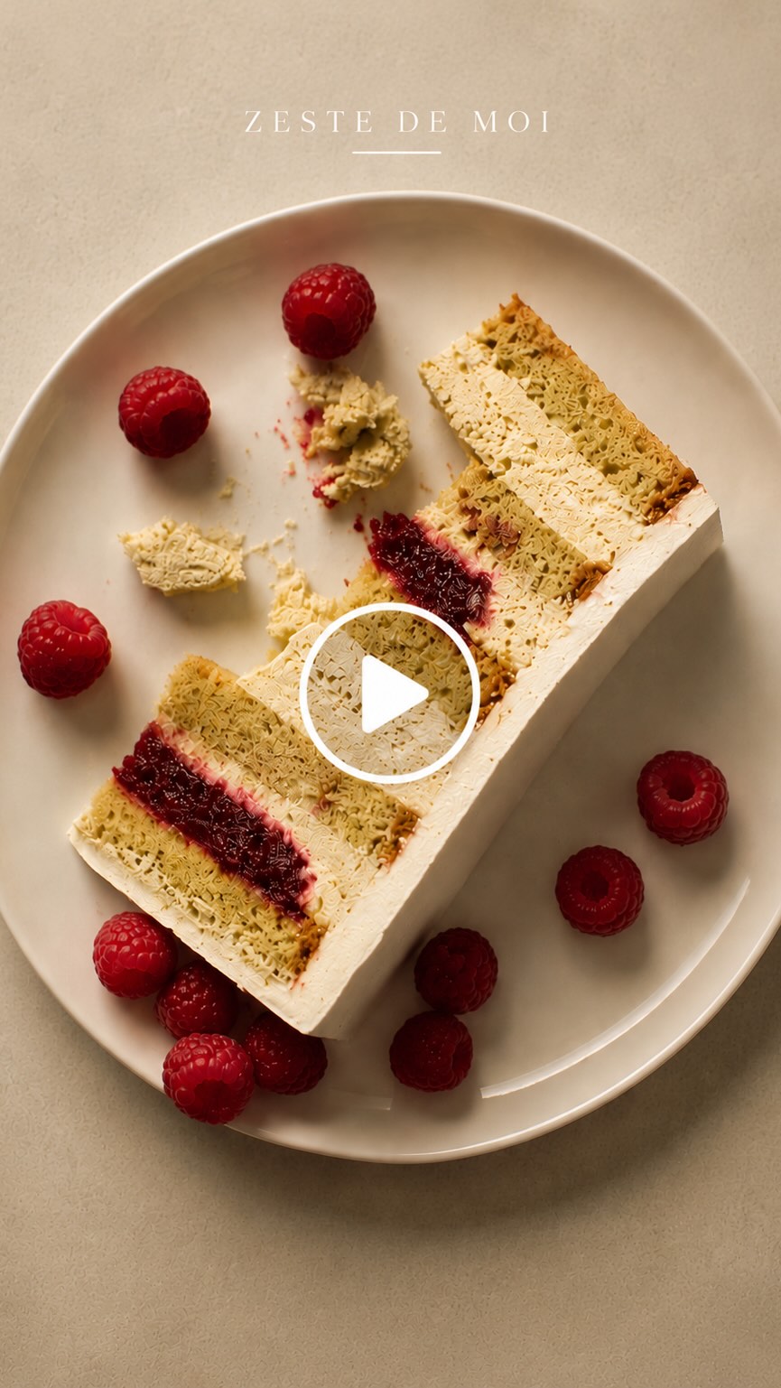 Layer cake pistache framboise